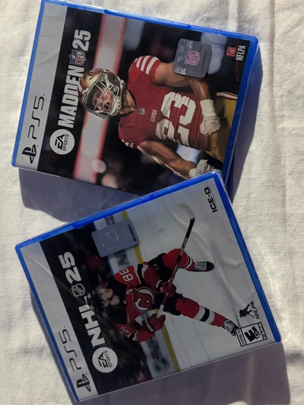 Sony PS5 Madden 25 & NHL 25 Video Games - Red, Blue, White